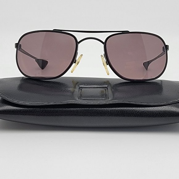 ArtCraft USA Matte Black Aviator Pilot USAF Air Force Eyeglasses Frame w/ Case - Picture 1 of 16